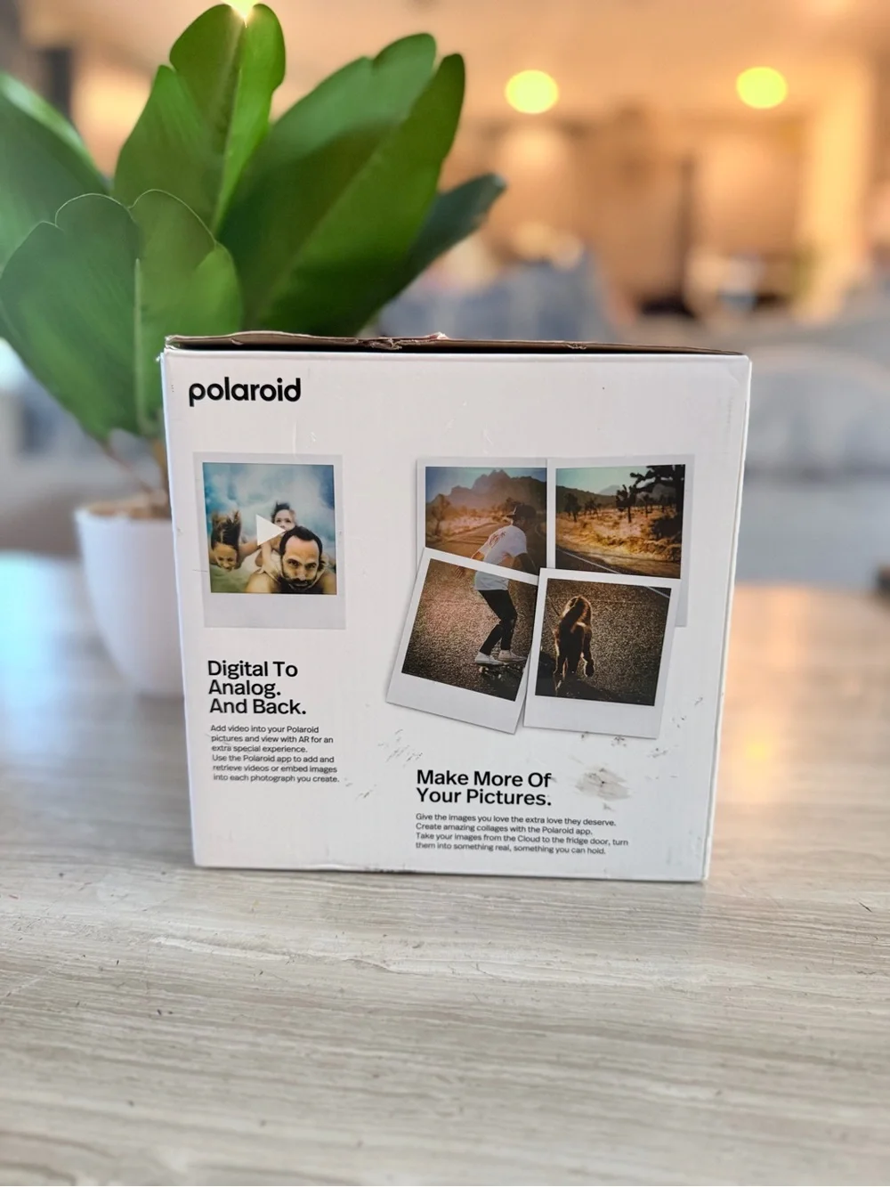 Polaroid White Instant Lab Printer with Black Top and Red Accent